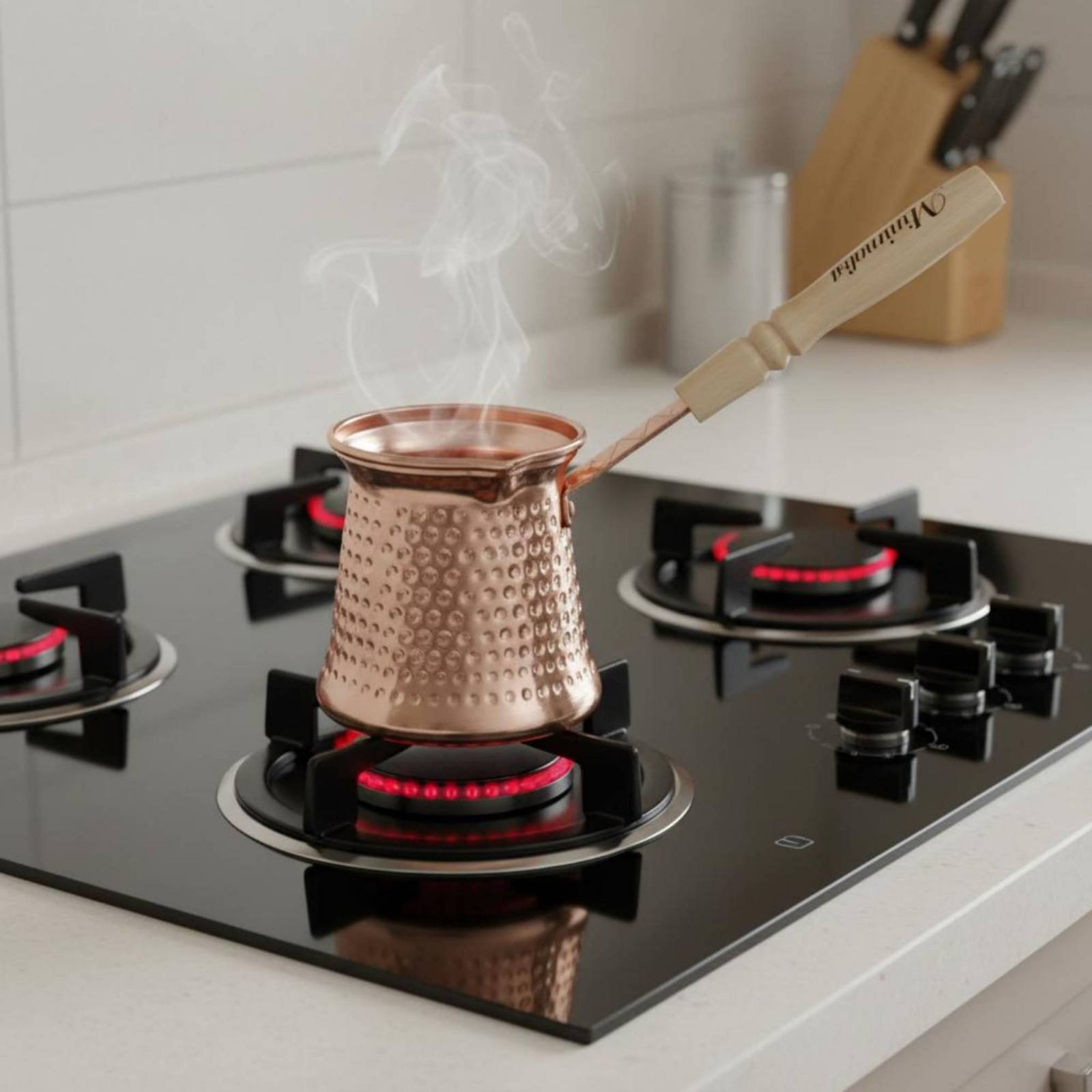 Pour Pot Aluminum - Caffettiera Turca con Telaio Rinforzato, Cezve