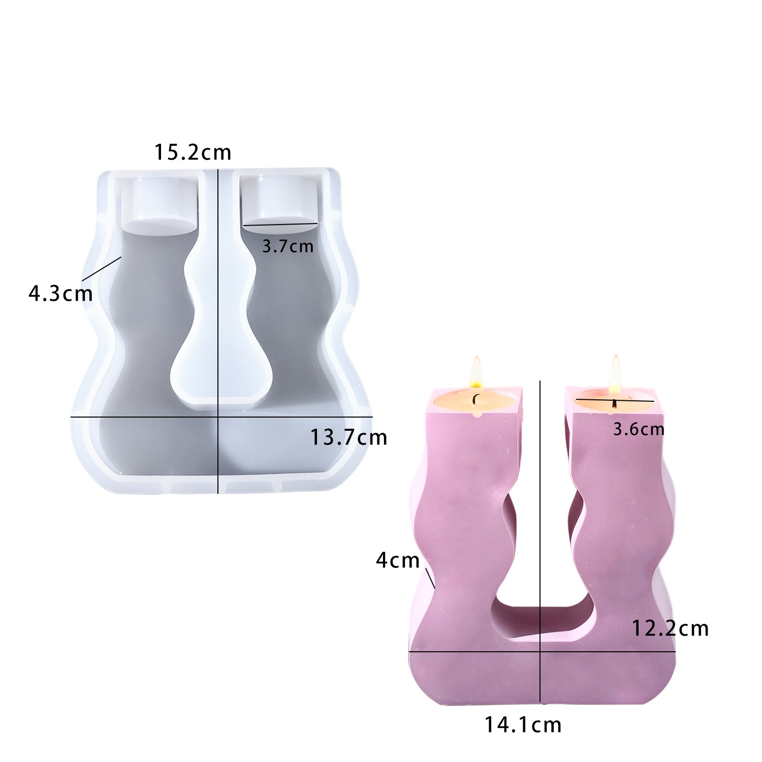 Candle Mold Silicone - Stampo in silicone a forma di
