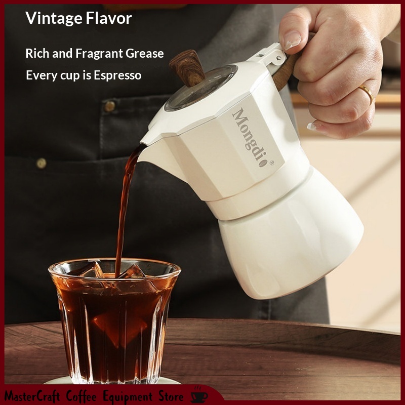 Pour Pot Aluminum - Caffettiera Moka Mongdio a Doppia Valvola,