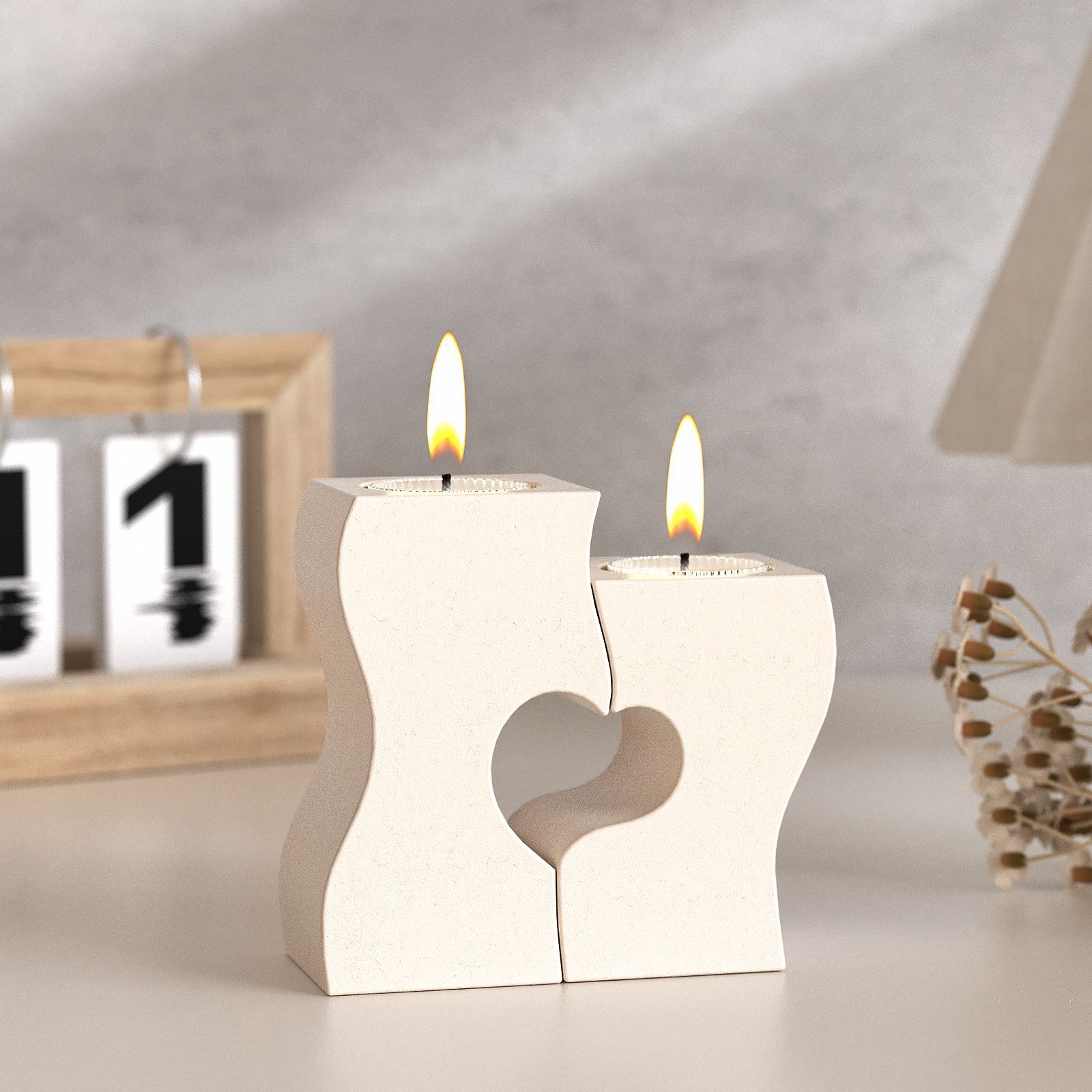 Candle Mold Silicone - S Cuore Candeliere Stampi in Silicone
