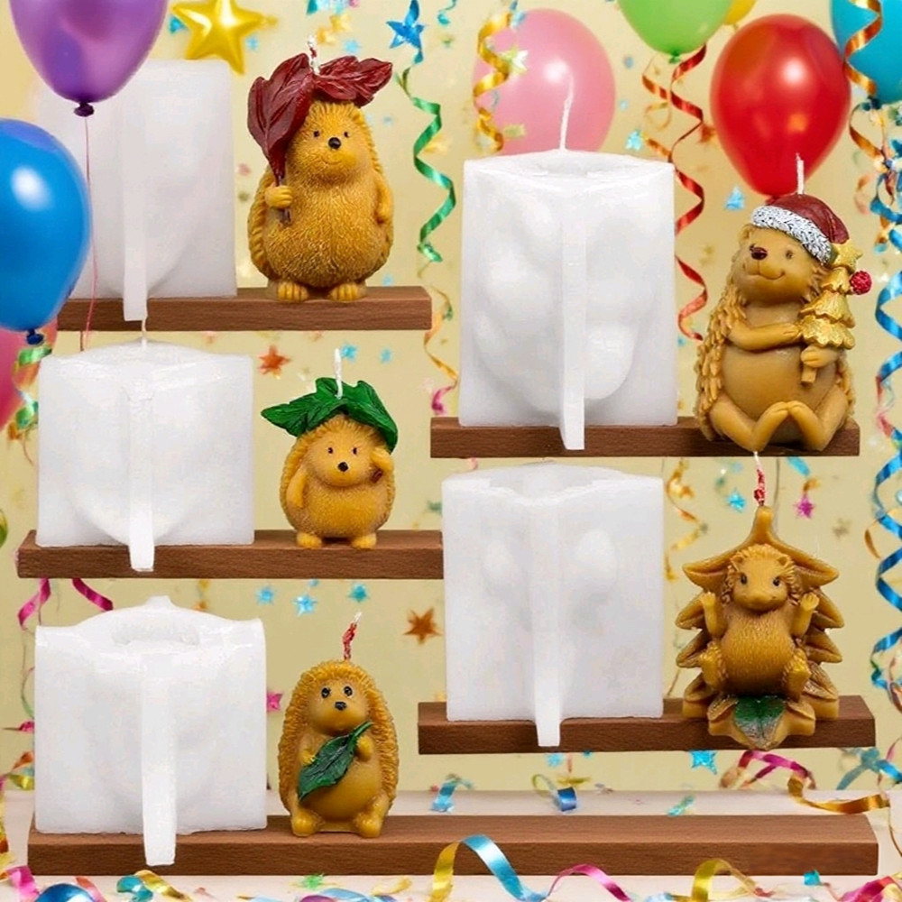 Candle Making Kit Xmas - 3D Autunno Hedgehog Party Natale Stampo