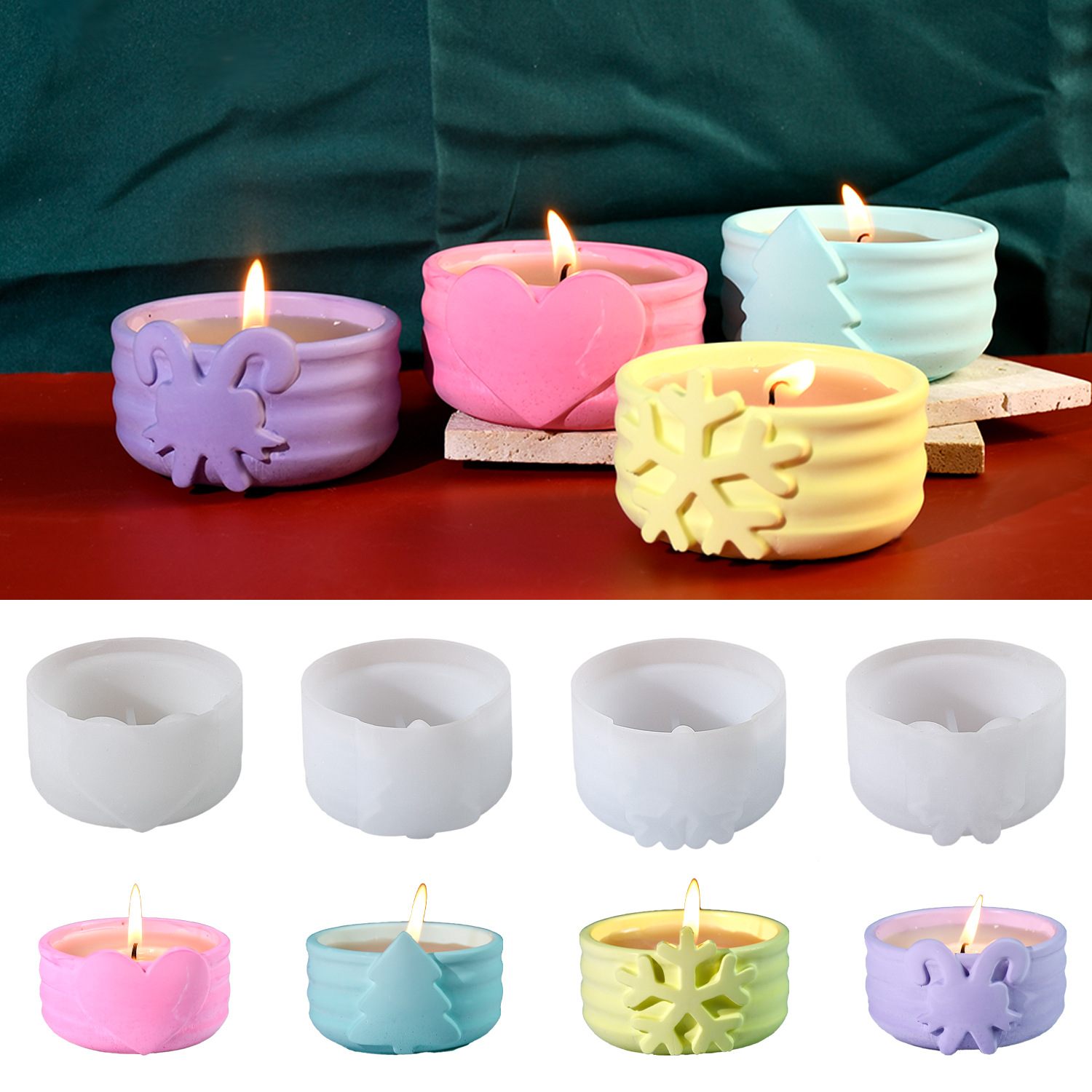 Candle Making Kit Xmas - Stampi per Candele Natalizie, Stampi in