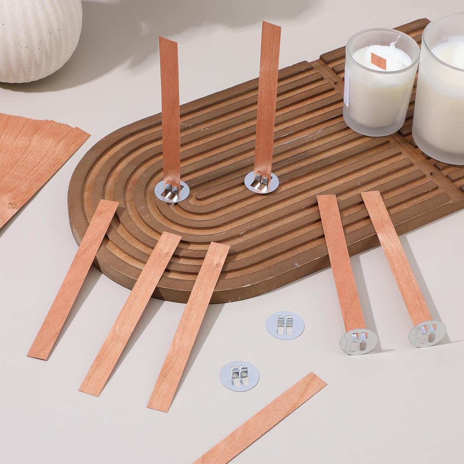 Candle Making Experience - 60 Stoppini in Legno per Candele,