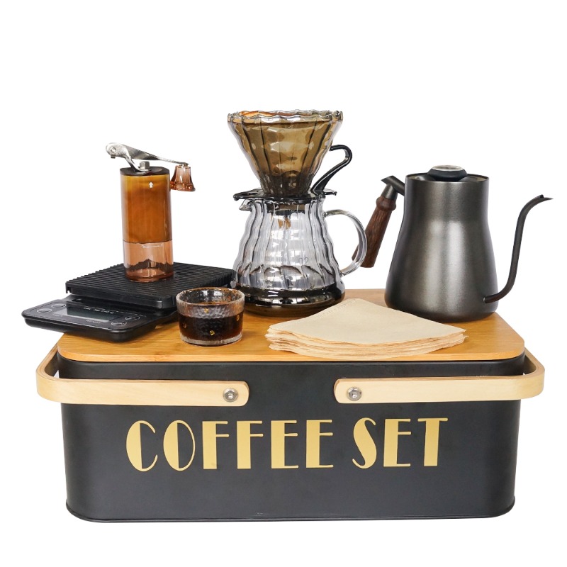 Pour Pot Aluminum - Set macchina da caffè portatile con